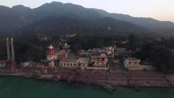 Rishikesh vista villaggio — Video Stock