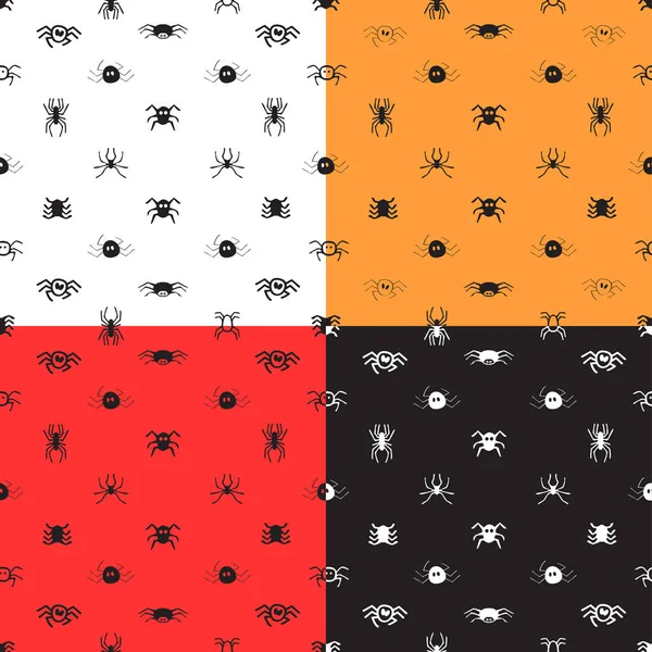 Seamless pattern with spiders.