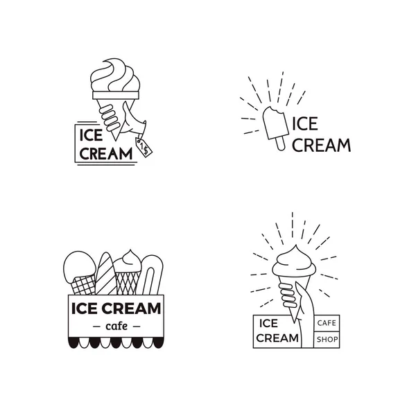 Vector lody etykiety, odznaka zestaw Ilustracja Stockowa