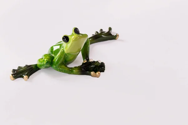 Glass Frog White Background Decorative Purposes — Stock Photo, Image