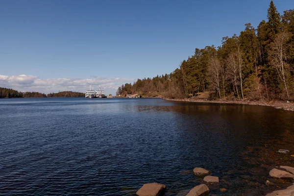 Isola Valaam Rocce Onde Nel Vento — Foto Stock