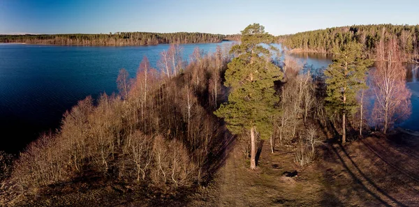 호수의 파노라마 위에서 모습입니다 — 스톡 사진