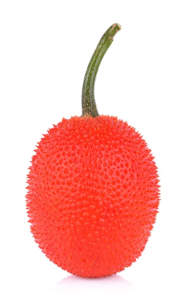 Dětská Jackfruit, Ostroun hořká tykev tykev Cochinchin na bílém bac — Stock fotografie
