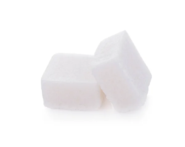 Cubo de azúcar sobre fondo blanco —  Fotos de Stock