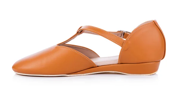 Sapatos de couro isolados no fundo branco — Fotografia de Stock
