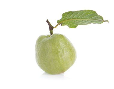 Guava meyvesi beyaz arkaplanda izole