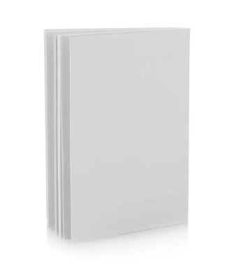 Beyaz arka plan üzerinde beyaz kitap