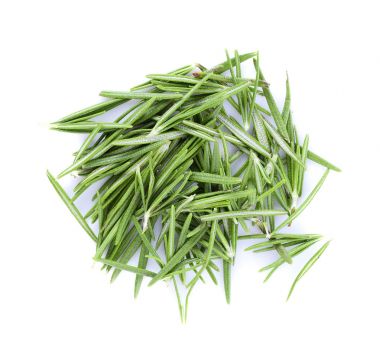 Beyaz arkaplanda biberiye izole edildi