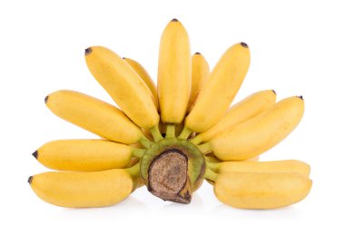 Beyaz arkaplanda izole edilmiş muz