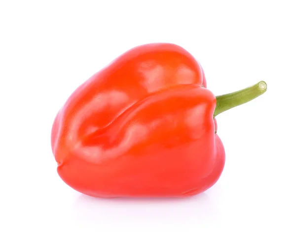 Red Bell pepper on white background — Stock Photo, Image