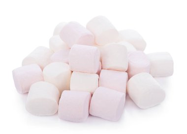 beyaz zemin üzerinde Marshmallows