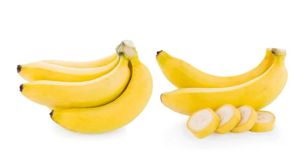 Μπανάνα απομονωμένη σε λευκό φόντο — Φωτογραφία Αρχείου