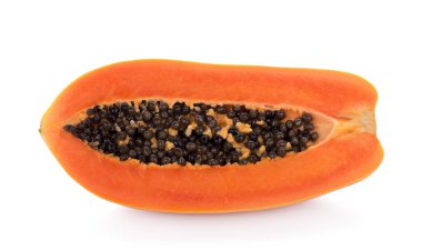 Papaya beyaz arka planda izole edilmiş