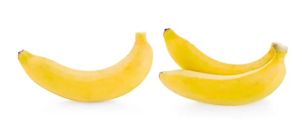 Μπανάνα απομονωμένη σε λευκό φόντο — Φωτογραφία Αρχείου