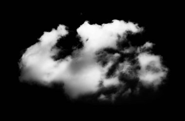 Siyah arkaplan üzerindeki bulutlar