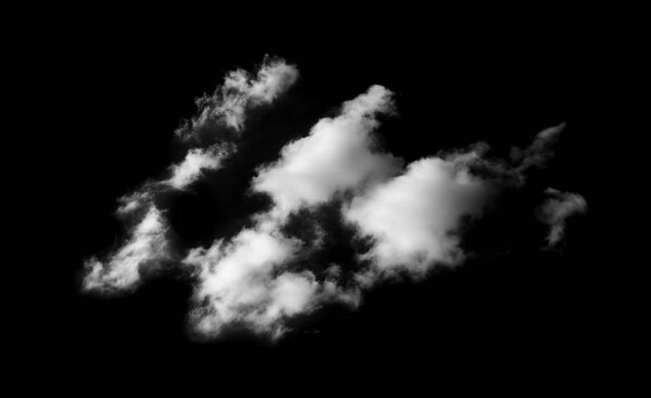 Clouds on black background