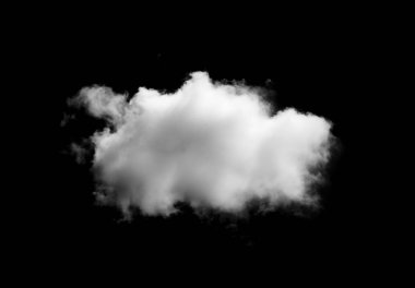 Siyah arkaplan üzerindeki bulutlar