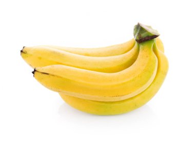 Beyaz arkaplanda izole edilmiş muz