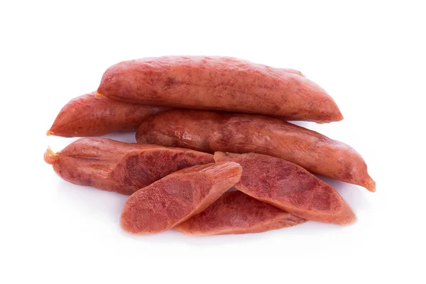 Chinese sausage on white background — Stock Photo, Image