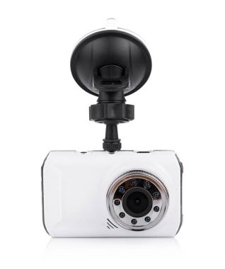 Beyaz arka plan üzerinde izole araba kamera video kaydedici