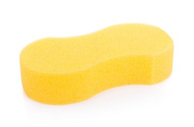 Temizleme ve beyaz arkasında izole araba yıkama için mikro sünger