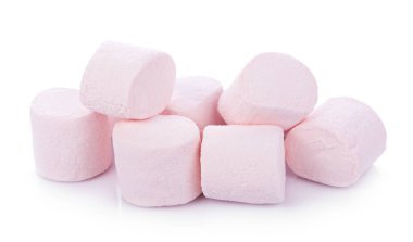 beyaz zemin üzerinde Marshmallows