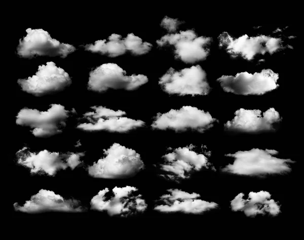 Nuvens no fundo preto — Fotografia de Stock