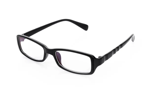 Fekete szem szemüveg elszigetelt fehér háttér — Stock Fotó