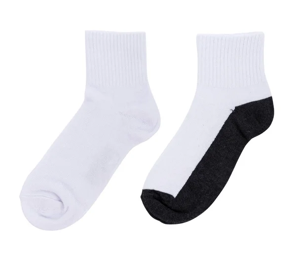 Bílé ponožky izolovaných na bílém pozadí — Stock fotografie