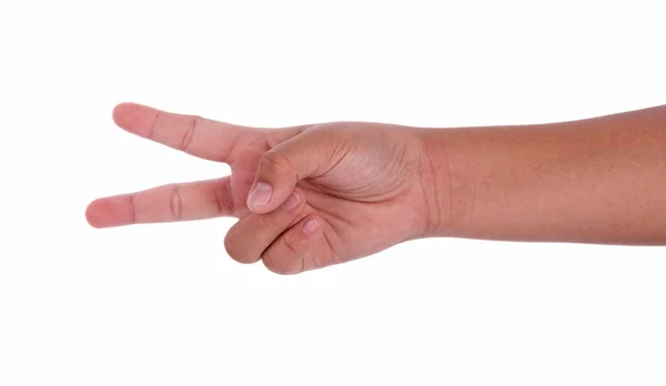 Kind Handzeichen isoliert auf weißem Hintergrund — Stockfoto