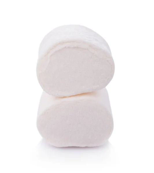 Marshmallows brancos sobre fundo branco — Fotografia de Stock