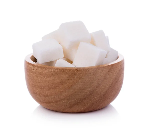 Beyaz arkaplanda şeker küpü — Stok fotoğraf
