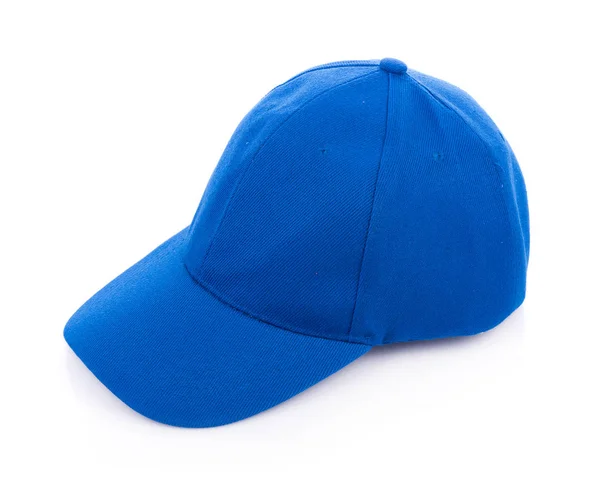 Mavi şapka beyaz arkaplanda izole edildi — Stok fotoğraf