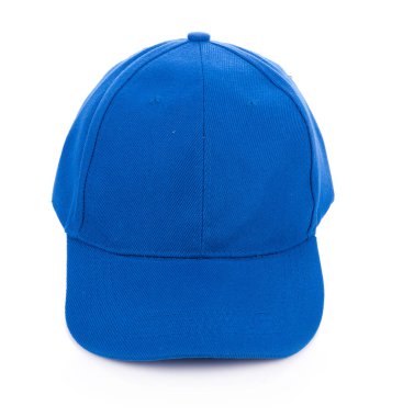 mavi şapka beyaz arkaplanda izole edildi