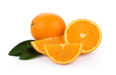 taze turuncu beyaz arkaplanda izole