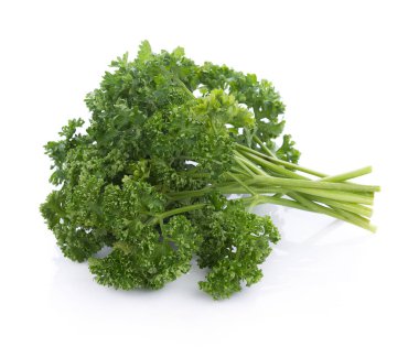 Maydanoz beyaz bir arkaplanda izole