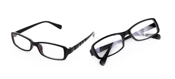 Czarne okulary oko izolowane na białym tle — Zdjęcie stockowe