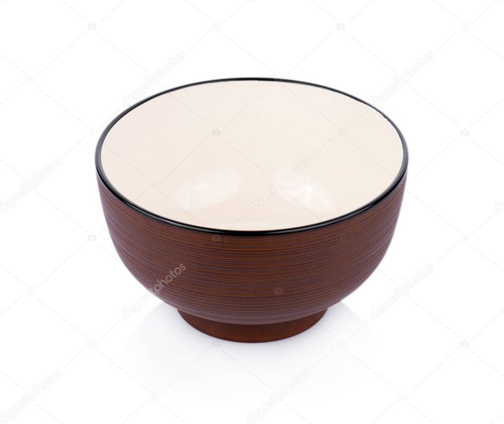 ceramics bowl isolated on white background