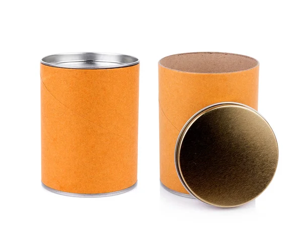 Blank Tincan Metal Tin Can on white background. canned — Stock Photo, Image