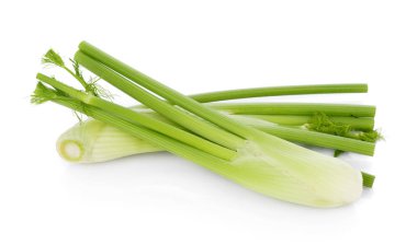 Beyaz arka plan üzerinde izole portre taze rezene ampul