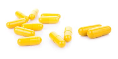 hap kapsülleri beyaz arkaplanda izole