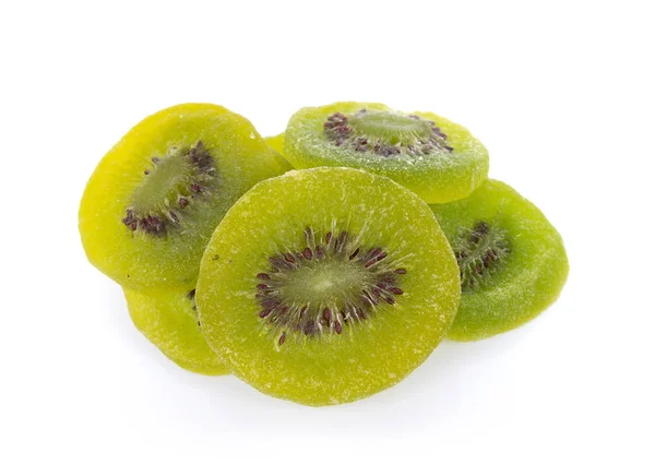 Dried kiwi isolated on white background — Stock Photo, Image