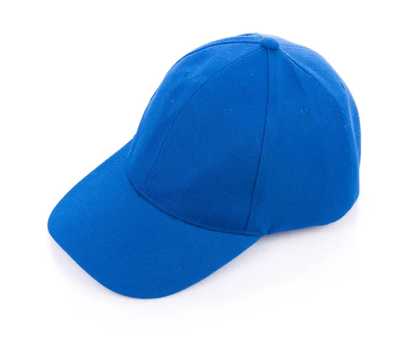 Chapeau bleu isolé sur fond blanc — Photo