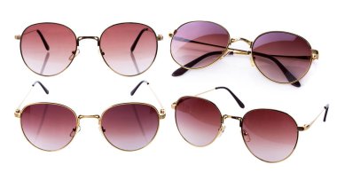 Gözlükler beyaz arkaplanda izole edildi