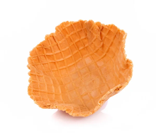 Beyaz arkaplanda waffle kasesi — Stok fotoğraf