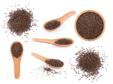 beyaz zemin üzerine Perilla herb tohum