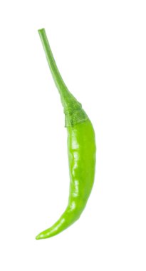 Beyaz arka planda kırmızı biber