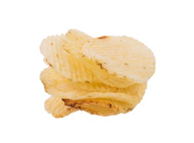 Patates cipsi beyaz arkaplanda izole