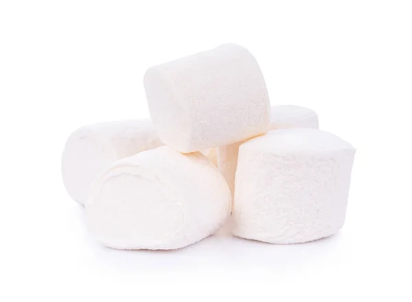 Close Marshmallows Witte Achtergrond — Stockfoto