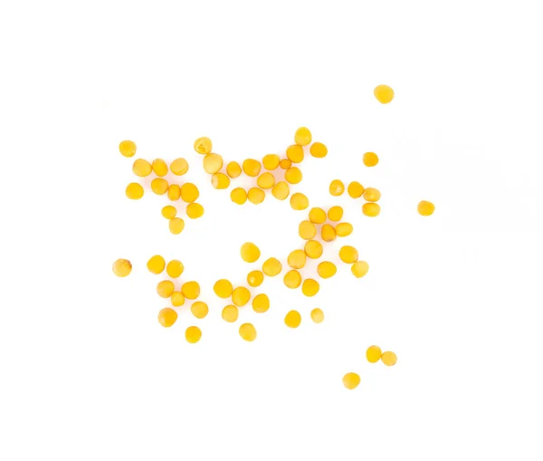 Mustard Seeds Isolated White Background — Stock Photo, Image